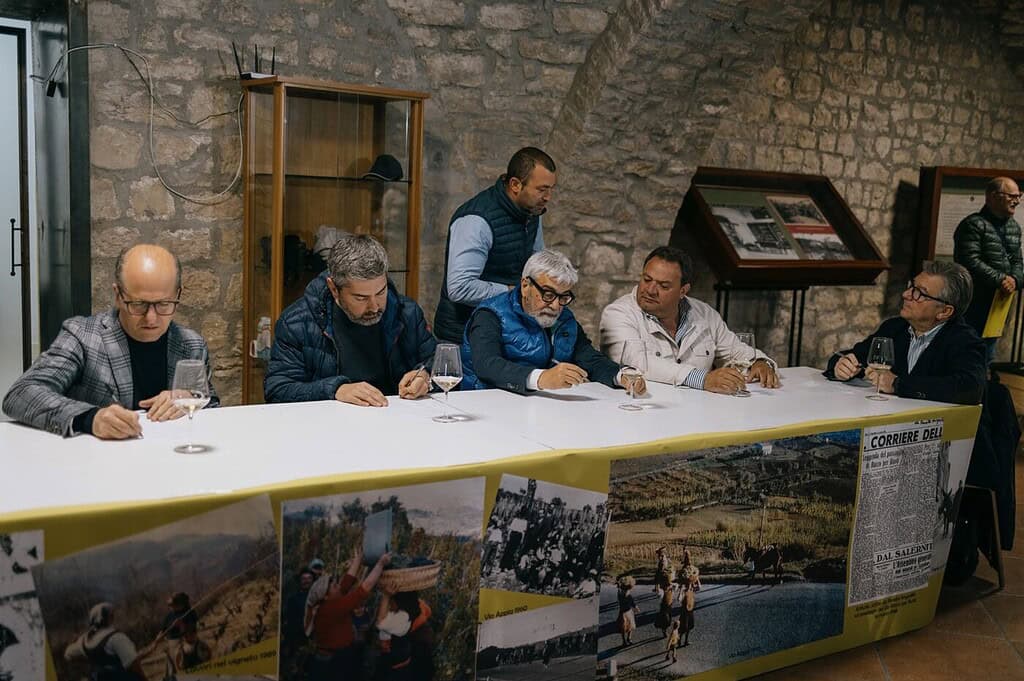 Panel di esperti durante il convegno “La vite, il vino, l’uomo e la storia”.